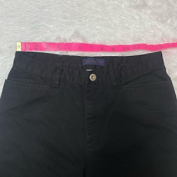 CLUB MONACO Cropped Wide Leg Pants Size XS Black Cotton Preppy Workwear - Picture 2 of 7